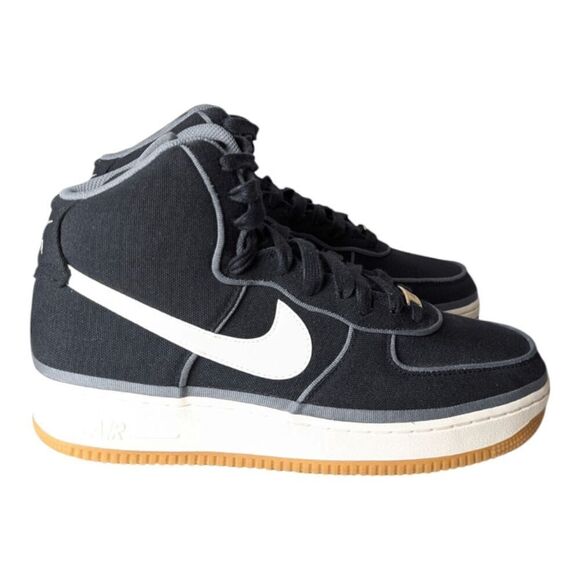 NIKE Air Force 1 High '07 LV8 "Black Sail Team Orange" Sneakers Size 10 - Picture 3 of 9